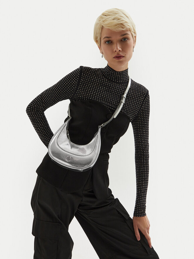 PINKO Сумка PINKO Brioche Hobo Mini AI 24-25 PLTT 101433 A204 Срібний