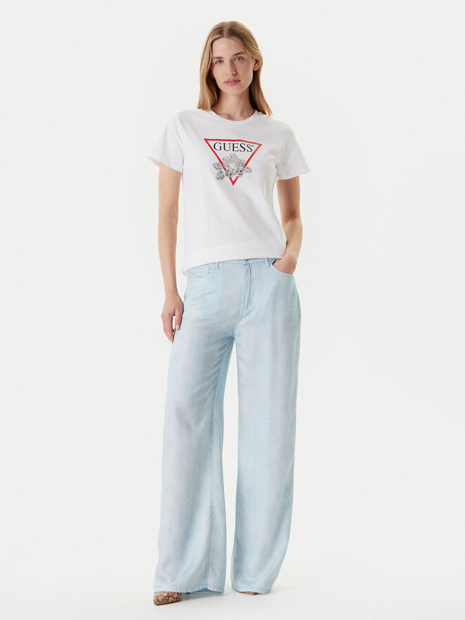 Guess Guess Camiseta W5YI38 I3Z14 Blanco Regular Fit