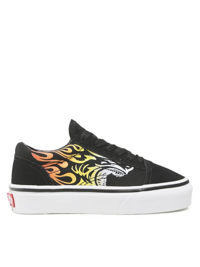 Vans old skool flame black & white cheap