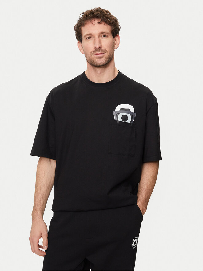 KARL LAGERFELD KARL LAGERFELD Camiseta 755099 542270 Negro Regular Fit