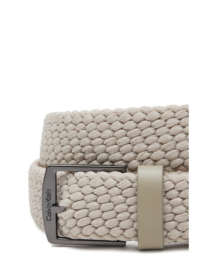 Calvin Klein Pánský pásek Calvin Klein Ck Casual Elastic Braided 35Mm K50K512839 Béžová