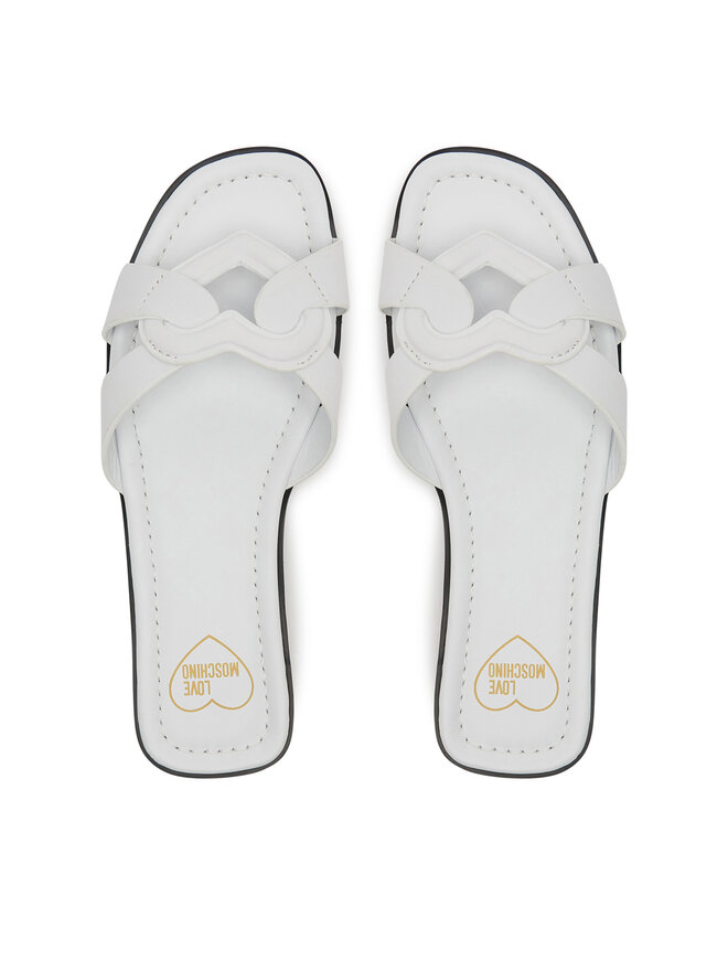 LOVE MOSCHINO Klapki LOVE MOSCHINO JA28092G1MIA0100 Biały