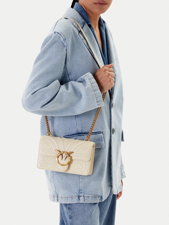 PINKO Τσάντα PINKO Love One Mini Cl PE 25 PLTT 100059 A2C3 Λευκό