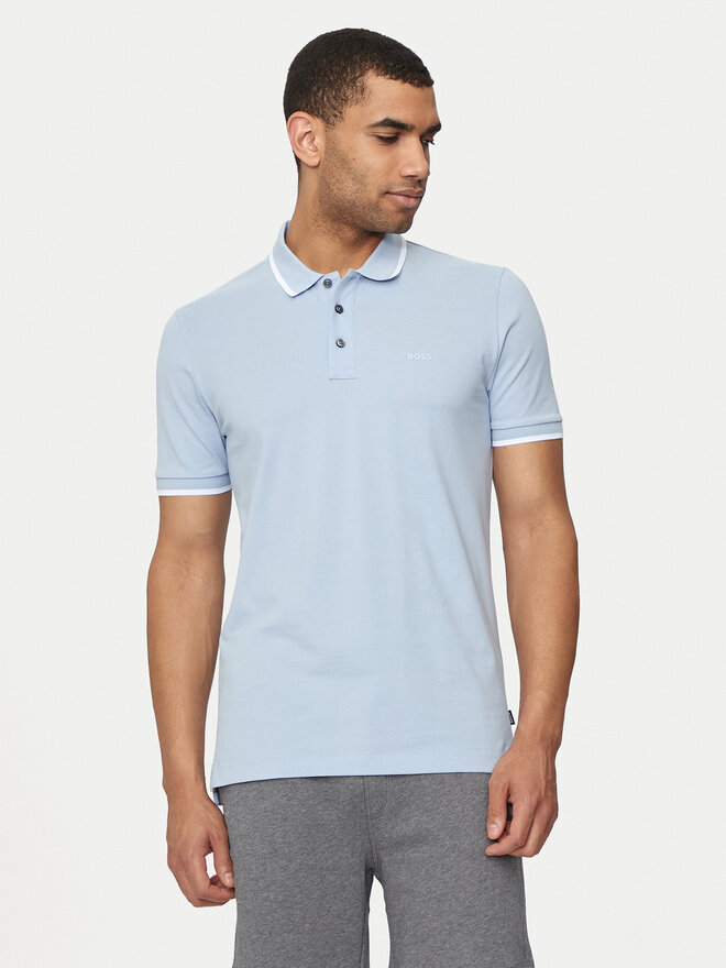 BOSS Boss Поло Parlay 190 50494697 Блакитний Regular Fit