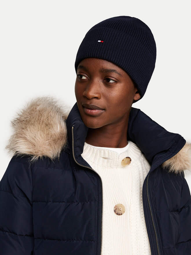 Tommy Hilfiger Căciulă Tommy Hilfiger Essential AW0AW16637 Bleumarin