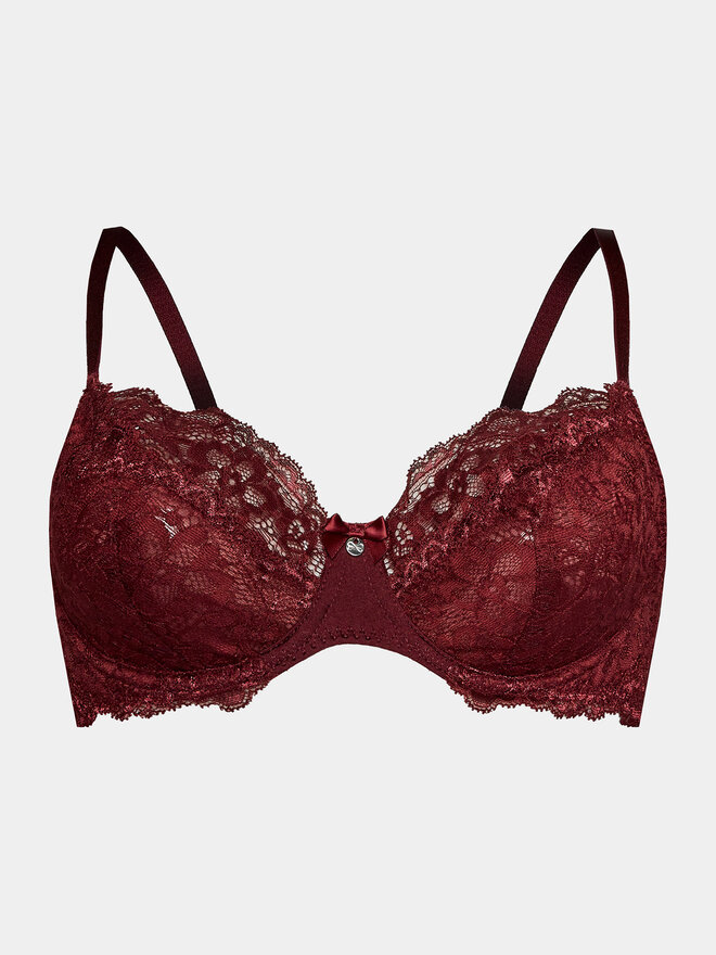 Hunkemöller Hunkemöller Pusiau dengta (balcony bra) liemenėlė Marine 202706 Vyšninė