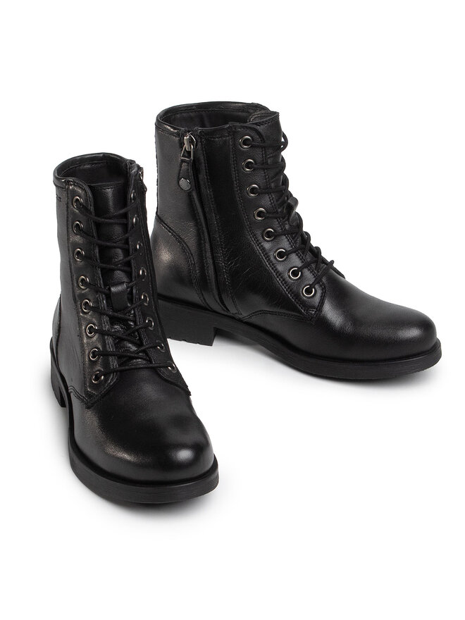 Geox Schnürschuhe Geox D Rawelle A D046RA 000TU C9999 Schwarz