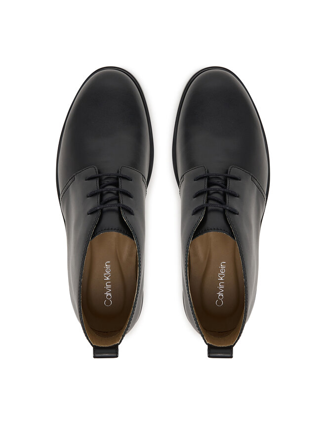 Calvin Klein Gležnjarji Calvin Klein Ess Rubber Desert Boot Lth HM0HM01979 Črna