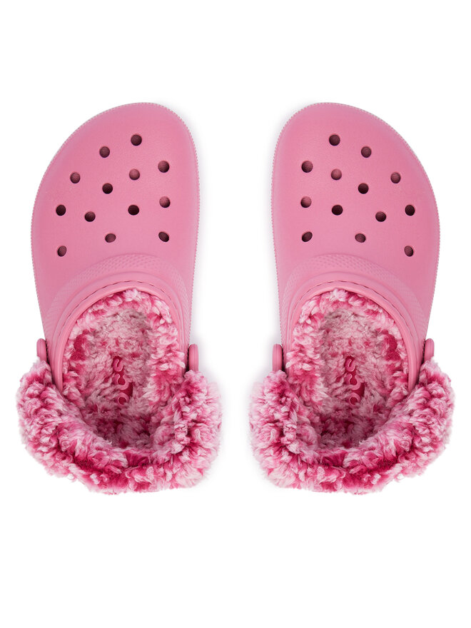Crocs Pantoletten Crocs Classic Fleece Lined Clog K 212856 Rosa