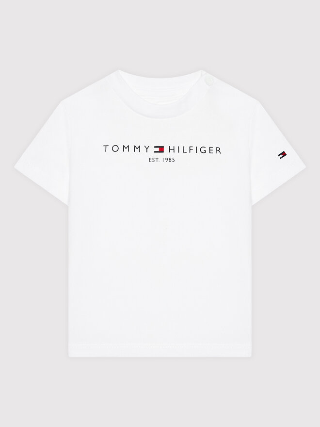 Tommy Hilfiger Tommy Hilfiger Marškinėliai Baby Essential KN0KN01487 Balta Regular Fit