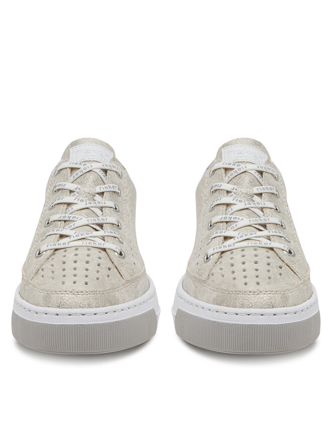 Rieker Sneakersy Rieker L8849-60 Złoty