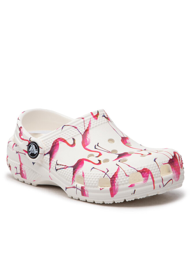 Pantoletten Crocs Classic Pool Party Clog K 207826 Weiß | eschuhe.de