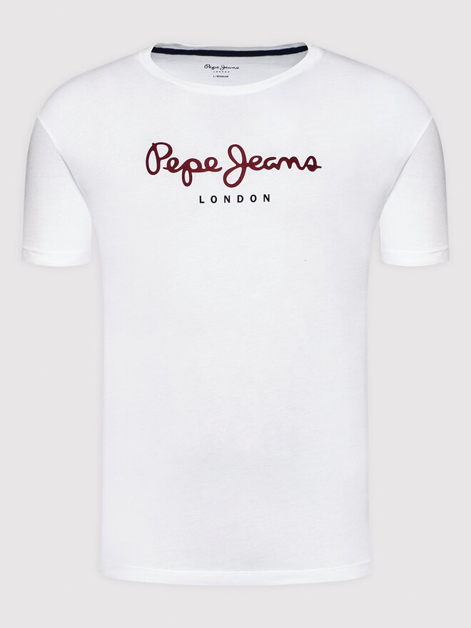 Pepe Jeans Pepe Jeans T-Shirt Eggo PM508208 Λευκό Regular Fit