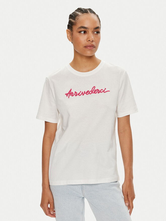 Vila Vila Camiseta Sybil 14097444 Blanco Regular Fit