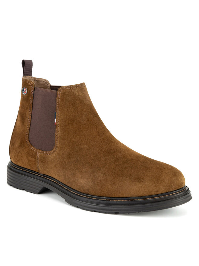 U.S. Polo Assn. Kotníková obuv s elastickým prvkem U.S. Polo Assn. LORENZ001M/DSE1 Hnědá