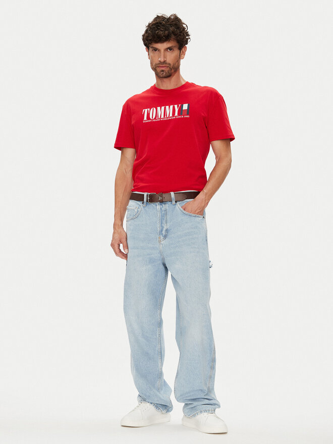 Tommy Jeans Tommy Jeans T-Shirt Dna Flag DM0DM21941 Rot Regular Fit