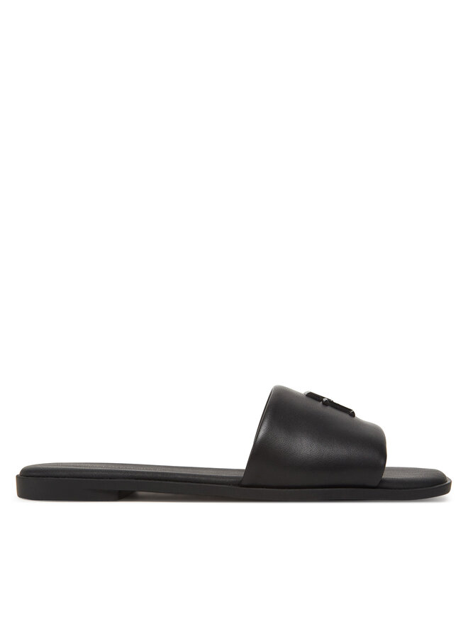 Tommy Hilfiger Šľapky Tommy Hilfiger Th Logo Hardware Leather Mule FW0FW08806 Čierna
