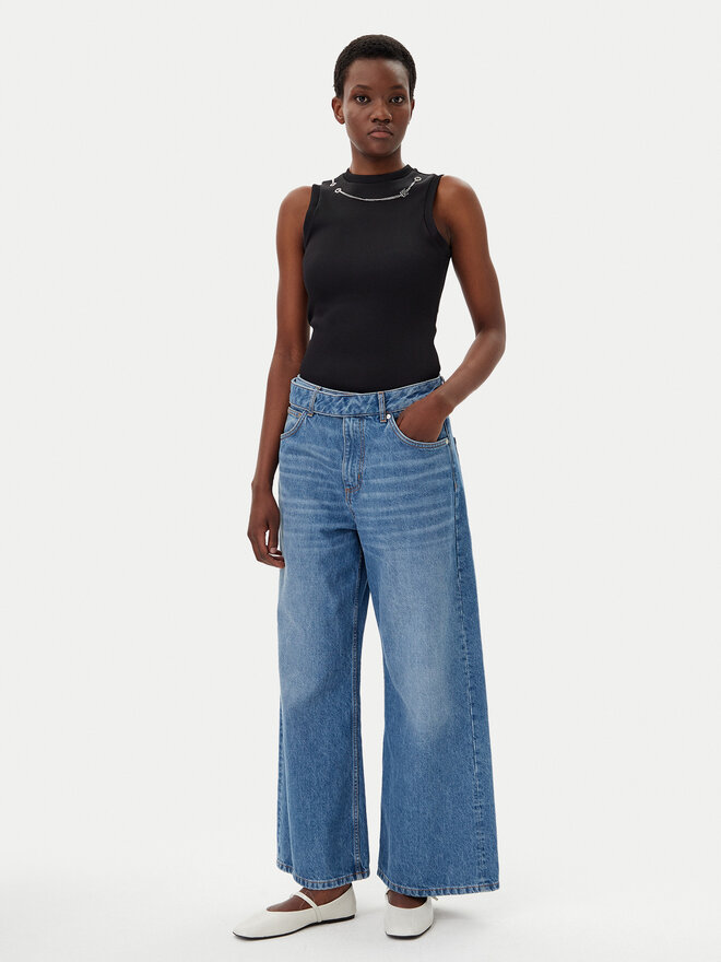 HUGO HUGO Τοπ Delanive 50534050 Μαύρο Slim Fit