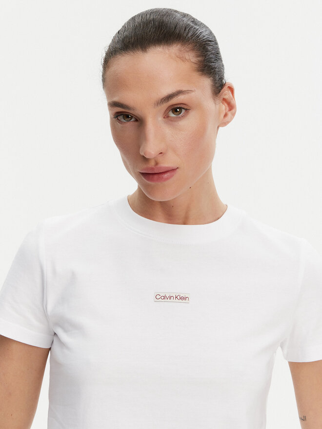 Calvin Klein Jeans Calvin Klein Jeans Camiseta Placed Institutional J20J225524 Blanco Slim Fit