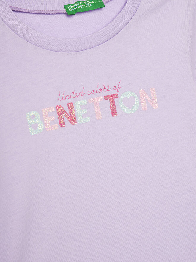 United Colors Of Benetton United Colors Of Benetton Marškinėliai 3I1XG10HU Violetinė Regular Fit