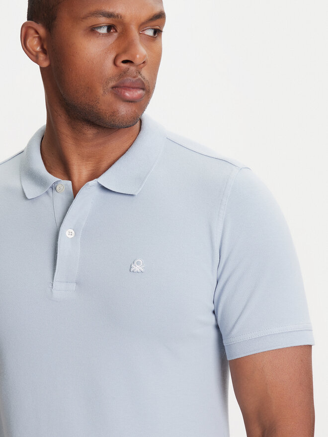 United Colors Of Benetton United Colors Of Benetton Pólóing 3WG9U301Z Kék Slim Fit