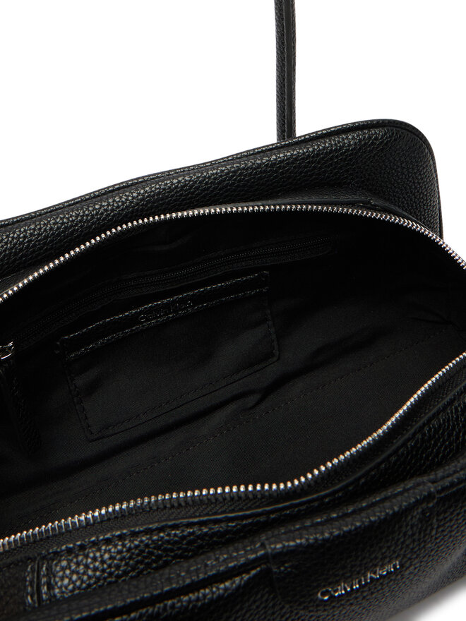Calvin Klein Handtasche Calvin Klein Quilted Nylon Ew Satchel LV04F3743G Schwarz