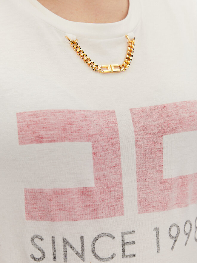 Elisabetta Franchi Elisabetta Franchi T-Shirt MA-033-51E2-V180 Weiß Regular Fit