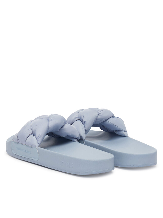 Tommy Jeans Pantoletten Tommy Jeans Tjw Braided Slides EN0EN02975 Himmelblau