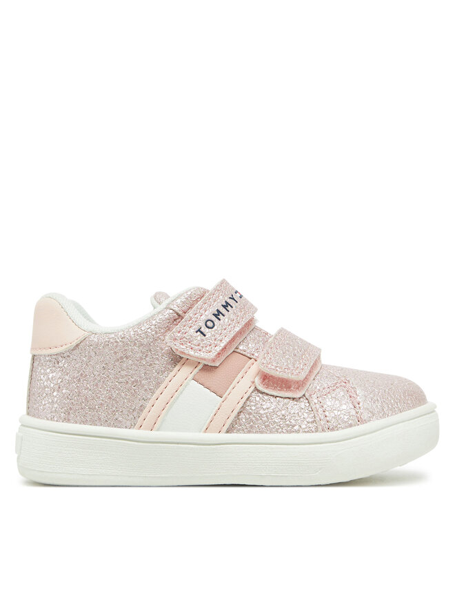 Tommy Hilfiger Снікерcи Tommy Hilfiger Flag Low Cut Velcro Sneaker T1A9-33725-0745 M Рожевий