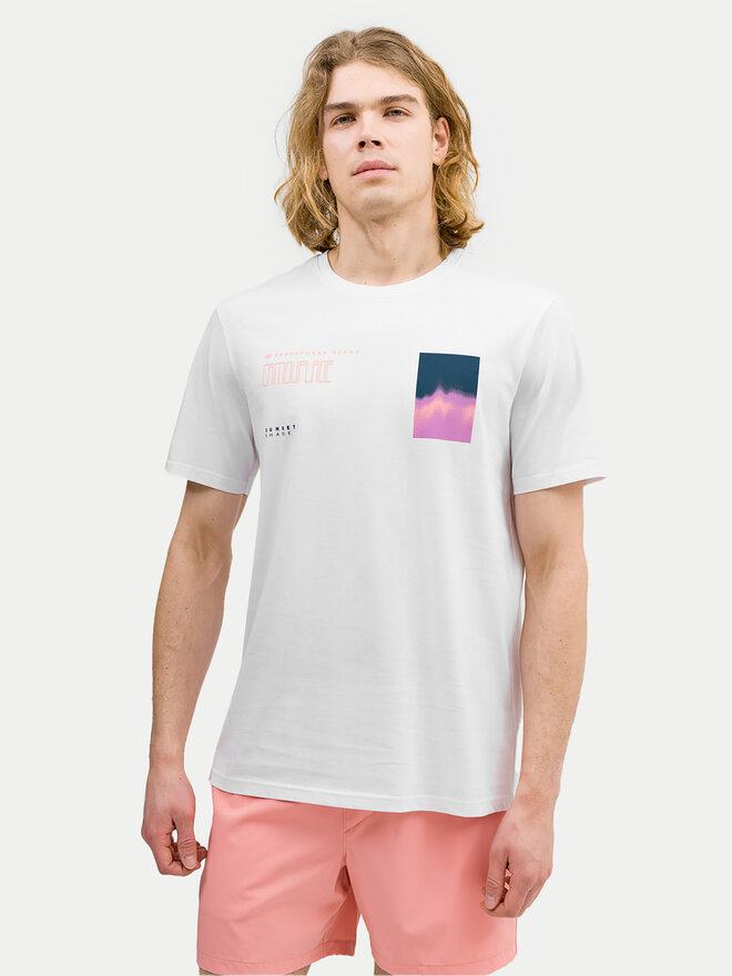 4F 4F Camiseta 4FWSS24TTSHM1289 Blanco Regular Fit