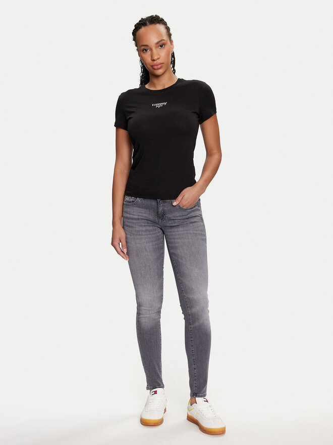 Tommy Jeans Tommy Jeans Marškinėliai Essential DW0DW18397 Juoda Slim Fit