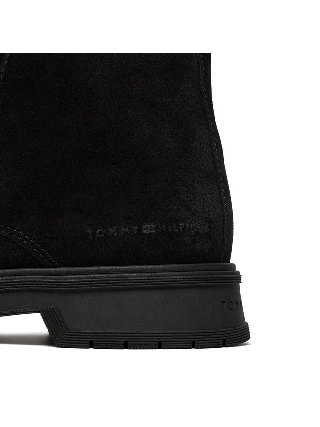Tommy Hilfiger Čižmy Tommy Hilfiger Hilfiger Core Suede Boot FM0FM04674 Čierna