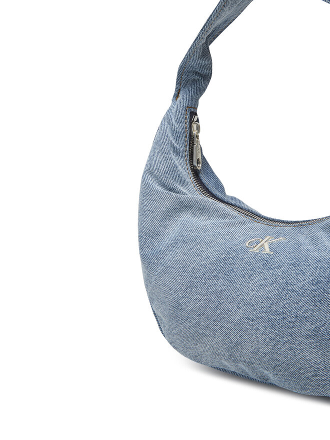 Calvin Klein Handtasche Calvin Klein Denim Soft Crescent Sm LV04F3207G Blau