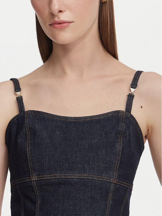 Guess Guess Top W6YH15 D1351 Dunkelblau Slim Fit