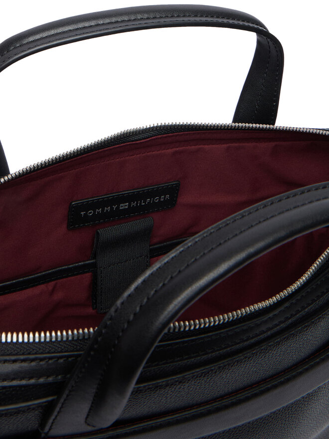 Tommy Hilfiger Laptoptasche Tommy Hilfiger Th Business Leather Computer Bag AM0AM14731 Schwarz