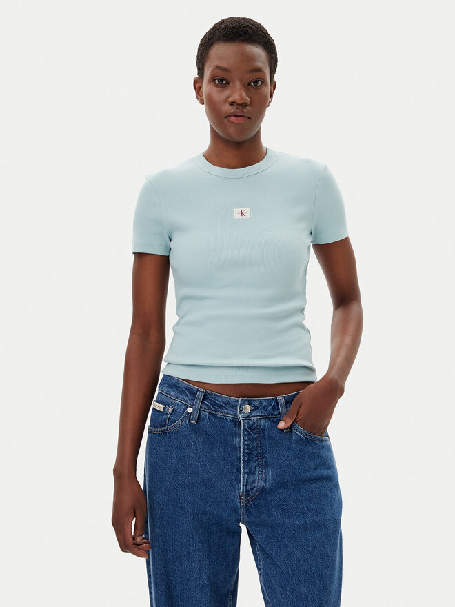 Calvin Klein Jeans Calvin Klein Jeans Marškinėliai J20J225245 Mėlyna Slim Fit