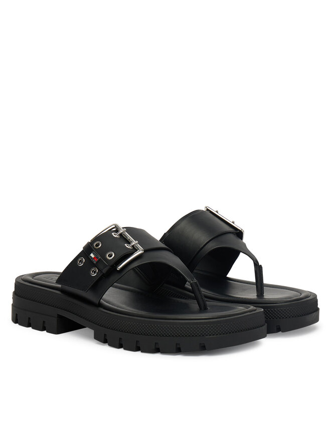 Tommy Jeans Zehentrenner Tommy Jeans Tjw Buckle Sandal EN0EN02948 Schwarz