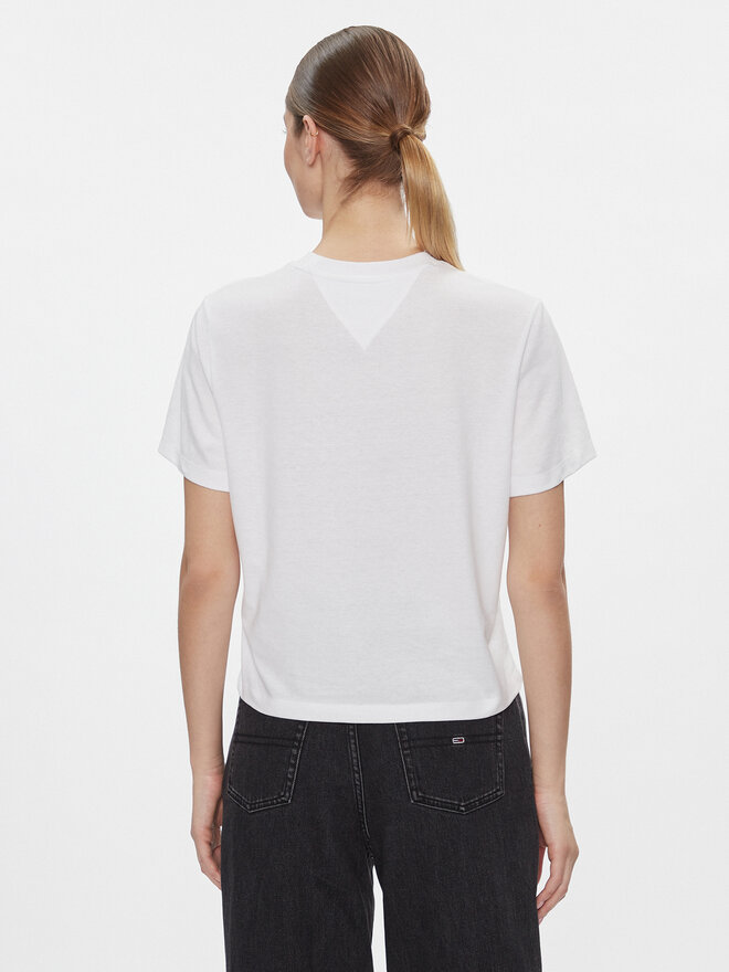 Tommy Jeans Tommy Jeans Marškinėliai Badge DW0DW17391 Balta Boxy Fit