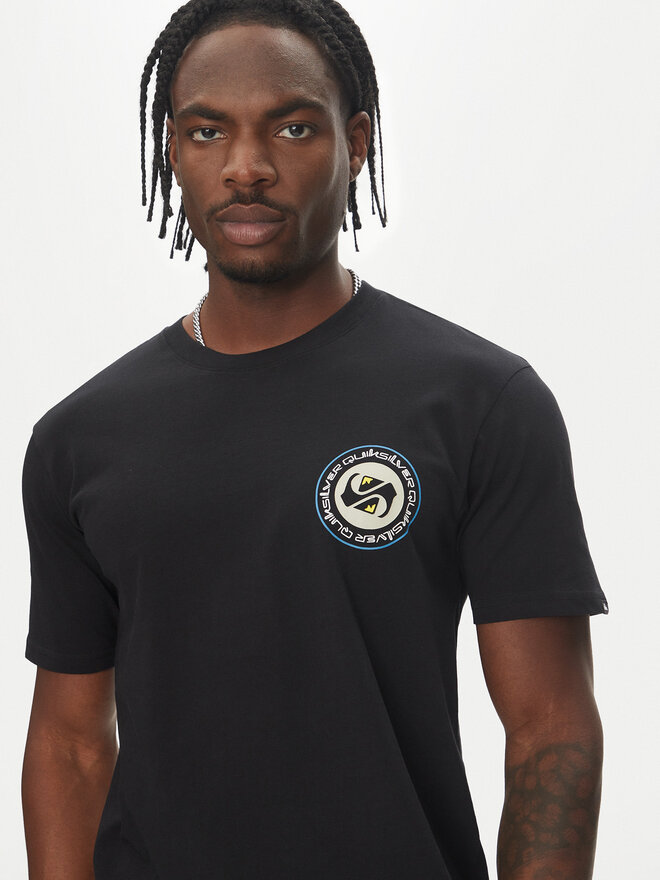 Quiksilver Quiksilver Marškinėliai Circle Back Ss EQYZT08054 Juoda Regular Fit