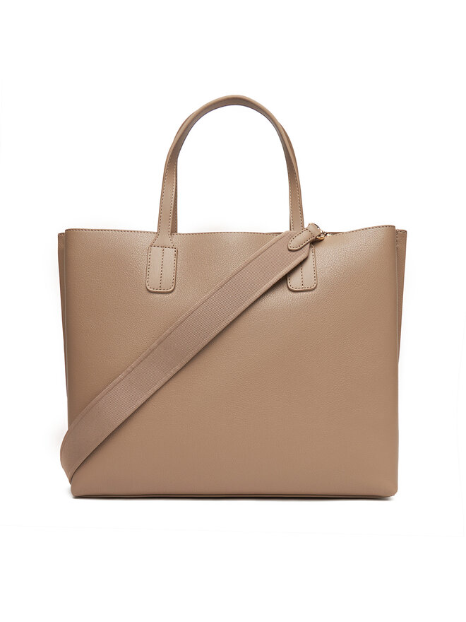Tommy Hilfiger Kabelka Tommy Hilfiger Th Distinct Satchel AW0AW17463 Béžová