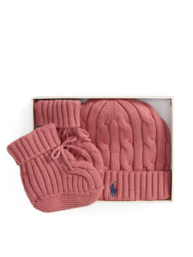 Polo Ralph Lauren Set Mütze und Socken Polo Ralph Lauren 320P01426507 Dunkelrosa