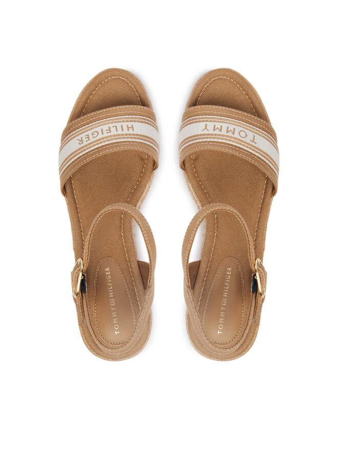 Tommy Hilfiger Espadrilles Tommy Hilfiger Mid Wedge Espad Webbing FW0FW09230 Beige