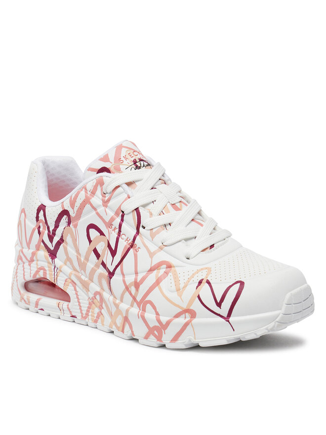 Skechers Αθλητικά Skechers Uno - Dripping In Love 155507/WCRL Λευκό