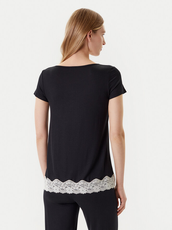 United Colors Of Benetton United Colors Of Benetton Μπλούζα πιτζάμας 3Z123M314 Μαύρο Regular Fit