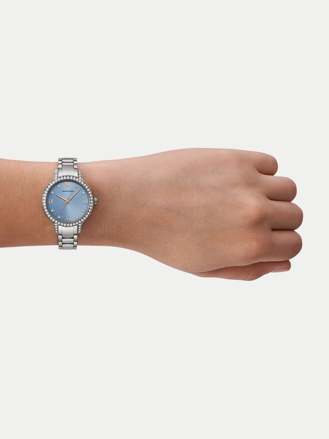Emporio Armani Zegarek Emporio Armani Cleo AR11585 Srebrny