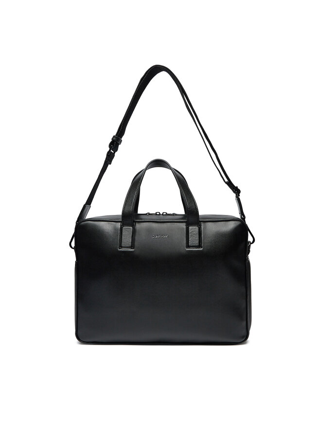 Calvin Klein Torba za laptop Calvin Klein Line Quilt Pu Laptop Bag K50K511876 Crna