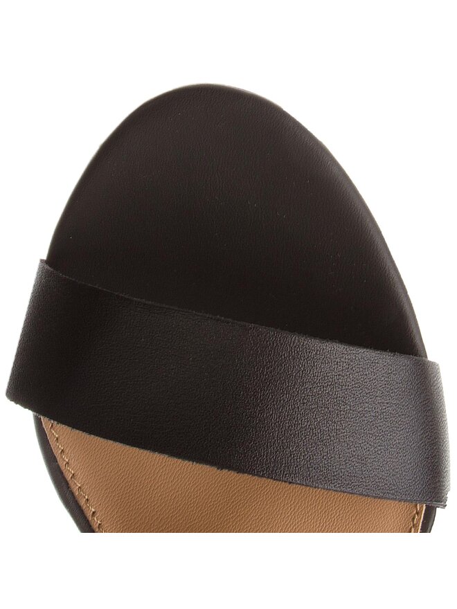 Tommy Hilfiger Sandały Tommy Hilfiger Feminine Heel Oversized Buckle FW0FW02578 Czarny