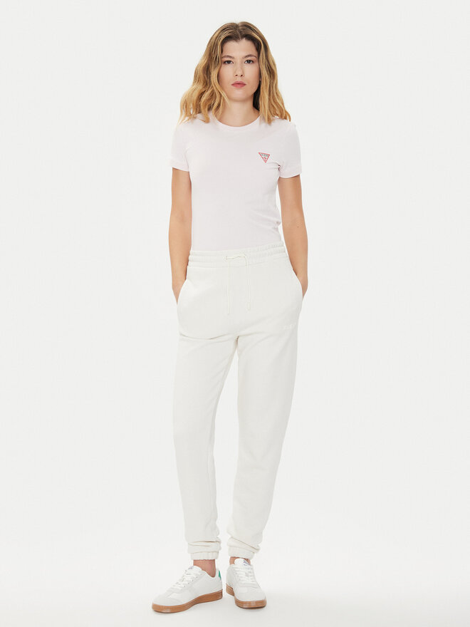 Guess Guess Marškinėliai W2YI44 J1314 Rožinė Slim Fit