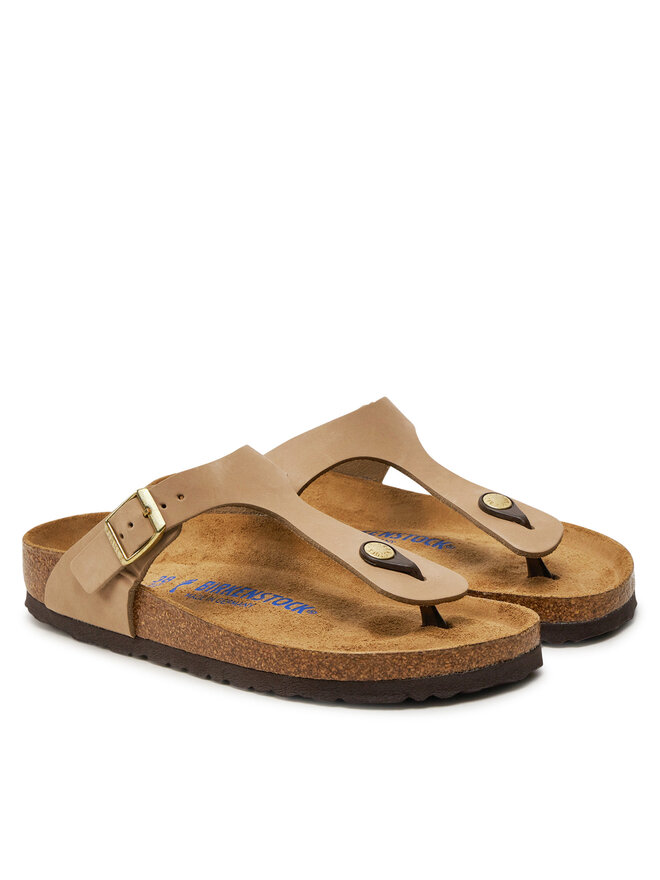 Zehentrenner Birkenstock Gizeh Sfb Lenb 1019014 Beige eschuhe