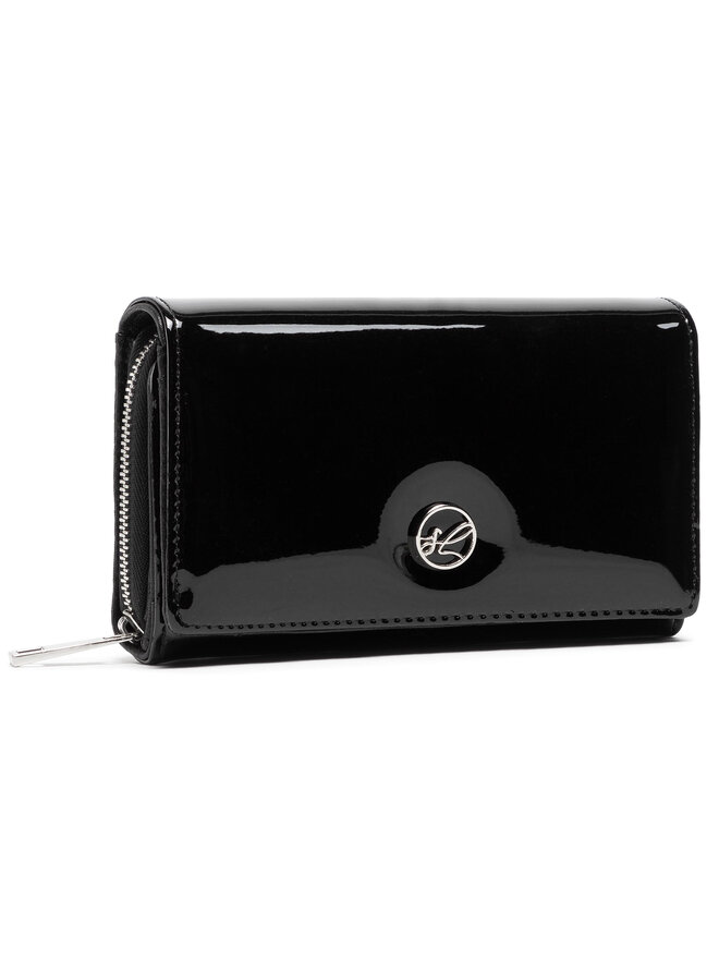 Semi Line Голям дамски портфейл Semi Line P8229-0 Черен